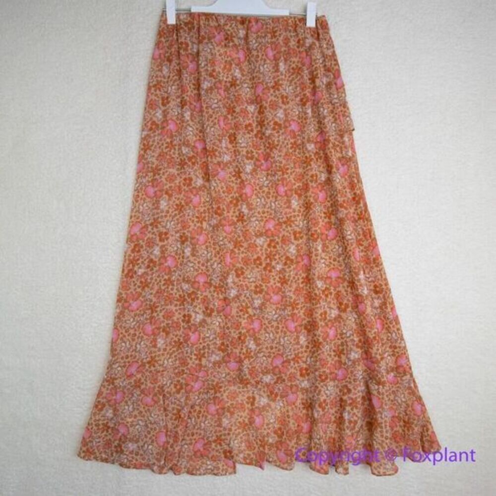 New! Free People Romance Me Floral Print Maxi Half Slip Skirt , size M - Picture 9 of 16